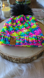 Load image into Gallery viewer, Double Rainbow Swirl Beanie
