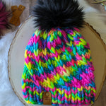 Load image into Gallery viewer, Double Rainbow Swirl Beanie
