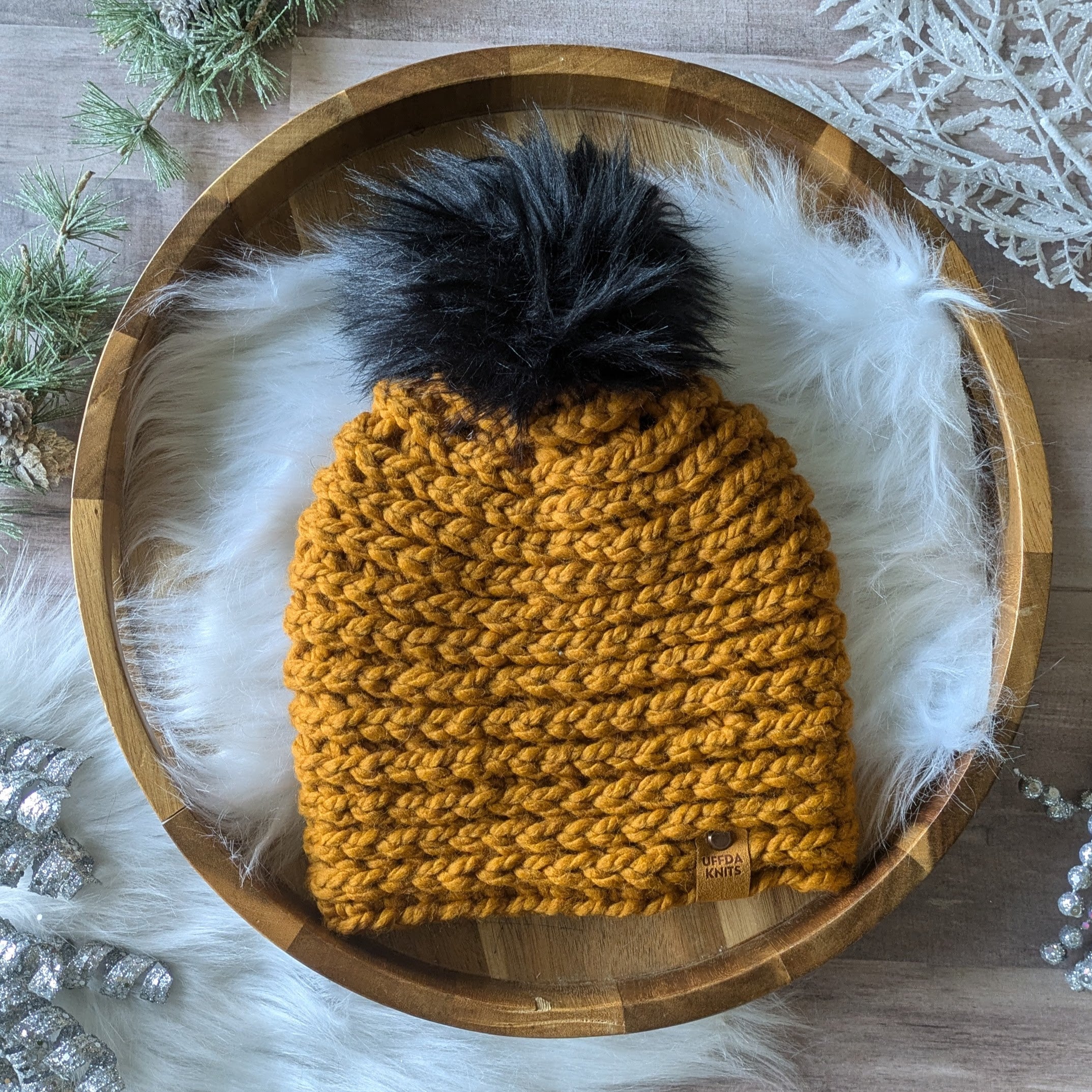 Mustard Crochet Beanie