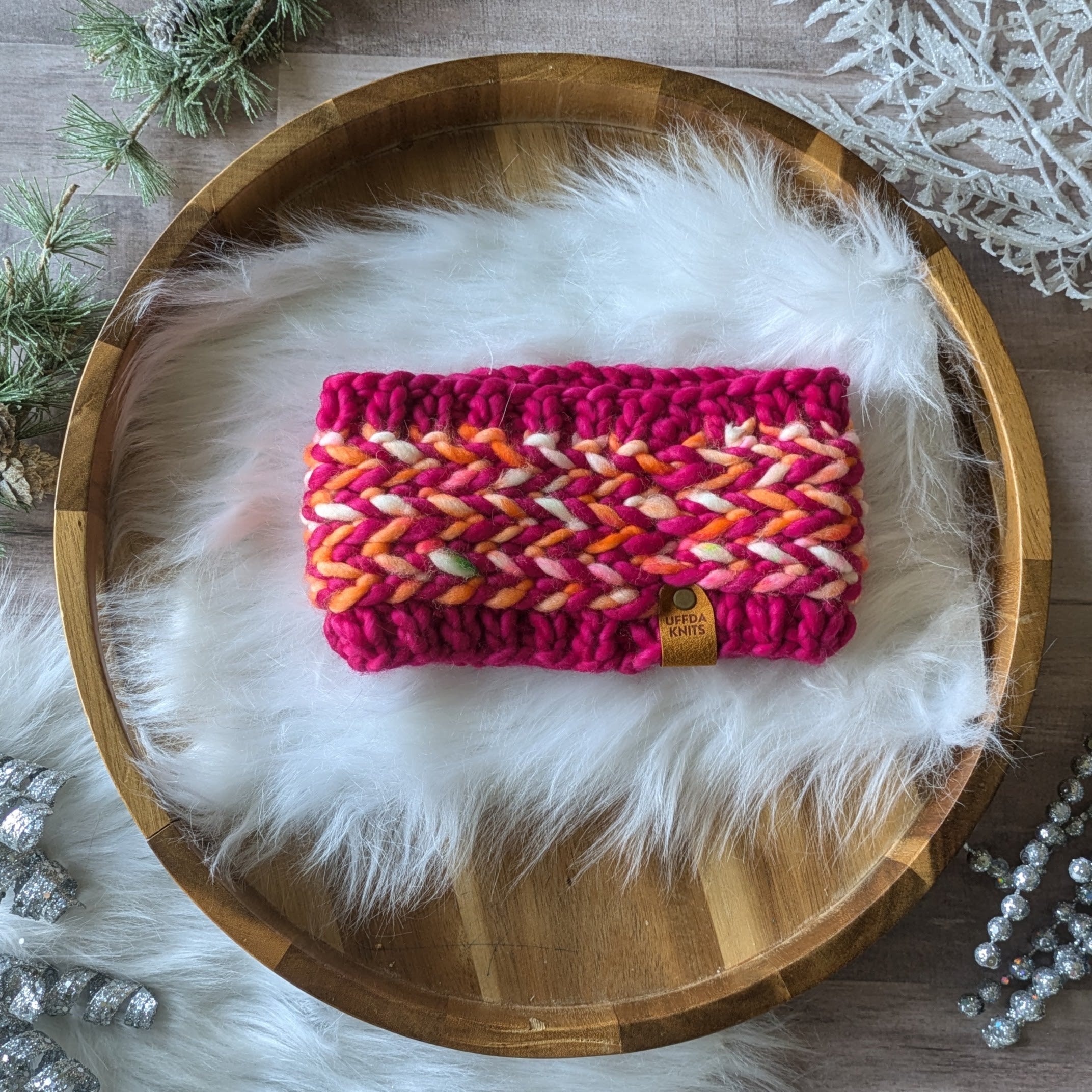 Hot Pink and Orange Crush Braided Headband