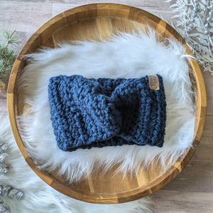 Navy Twisted Headband