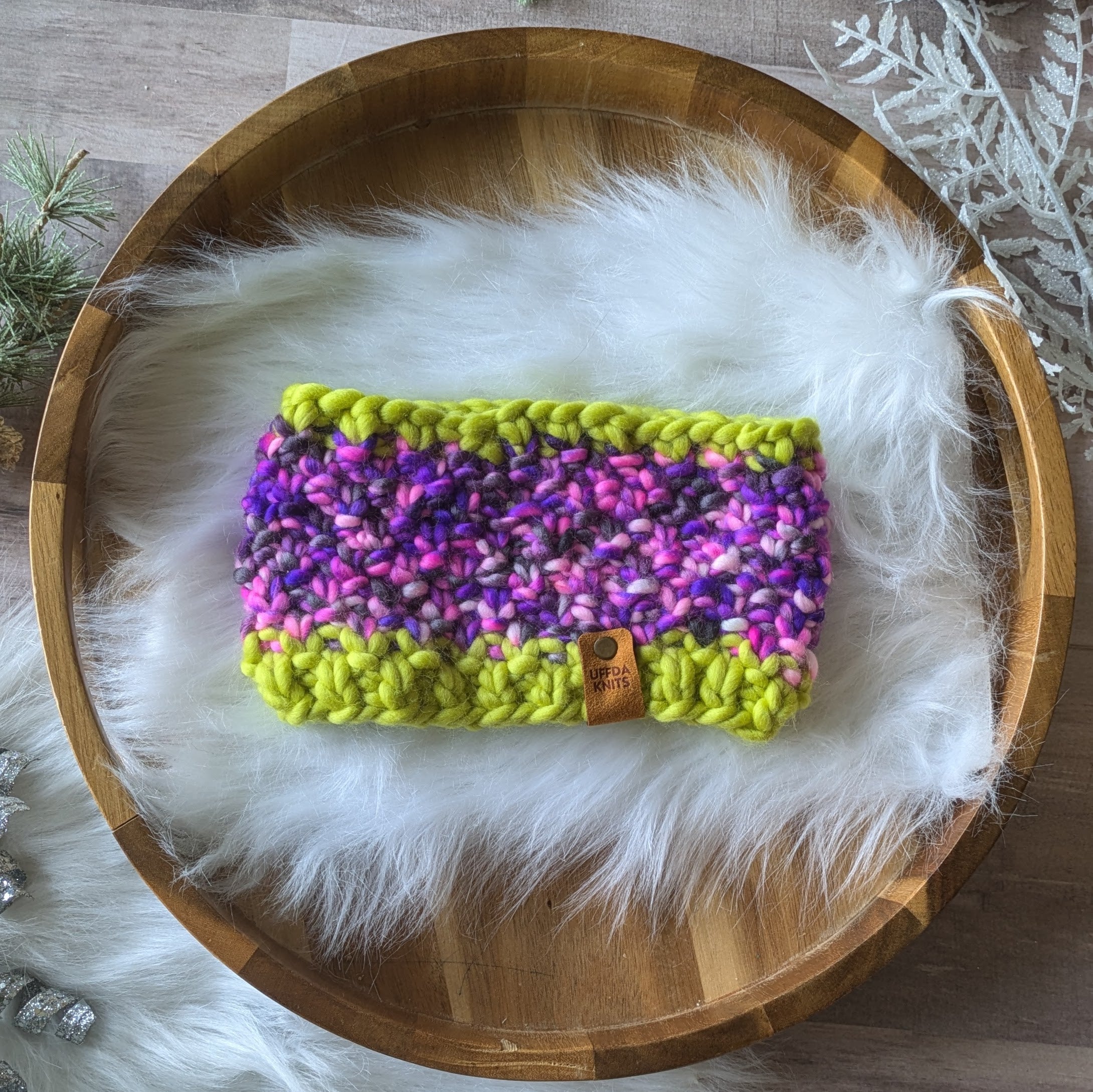 Lime Green and Purple Headband