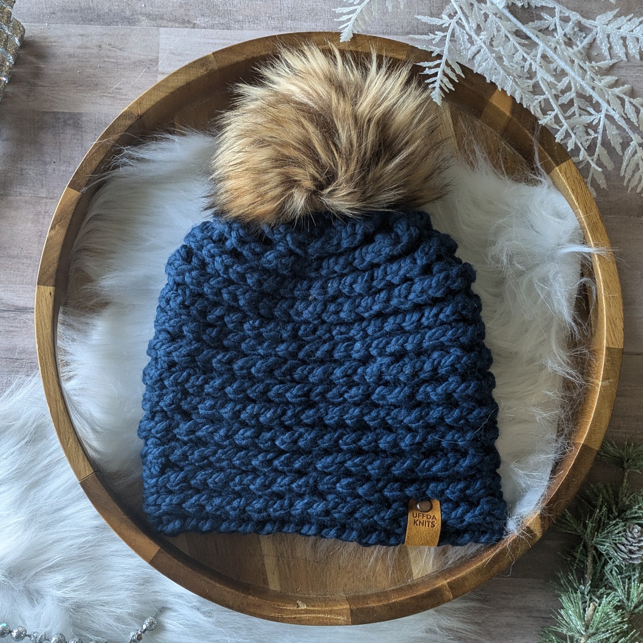 Navy Crochet Beanie