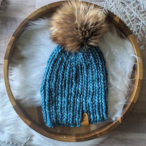 Teal Basic B Beanie