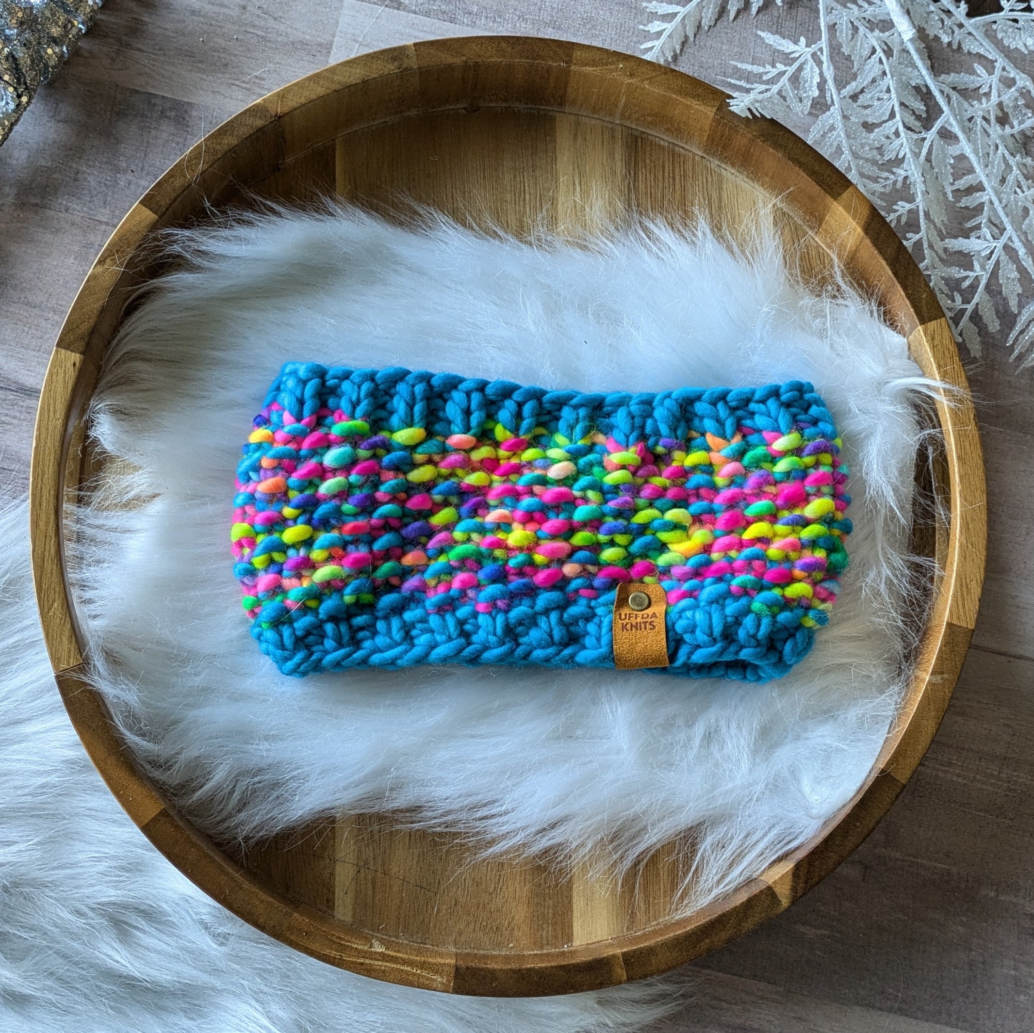 Blue and Rainbow Headband