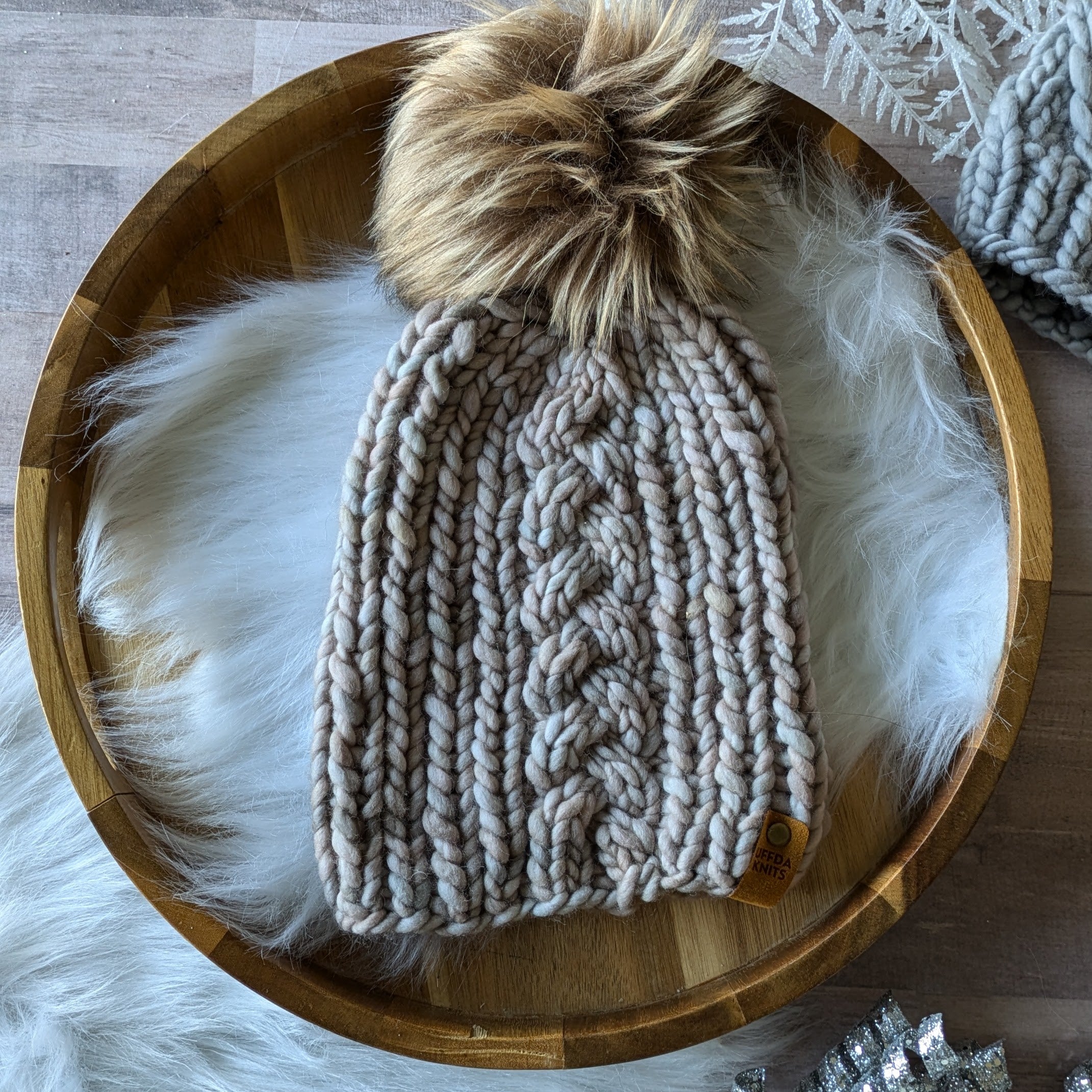 Oatmeal Braided Beanie