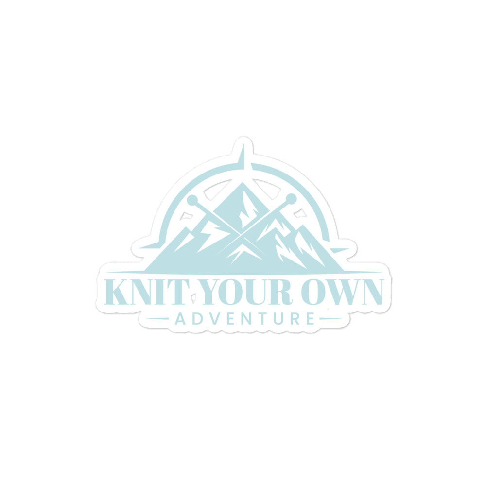 Knit Your Own Adventure Sticker (Blue Logo)