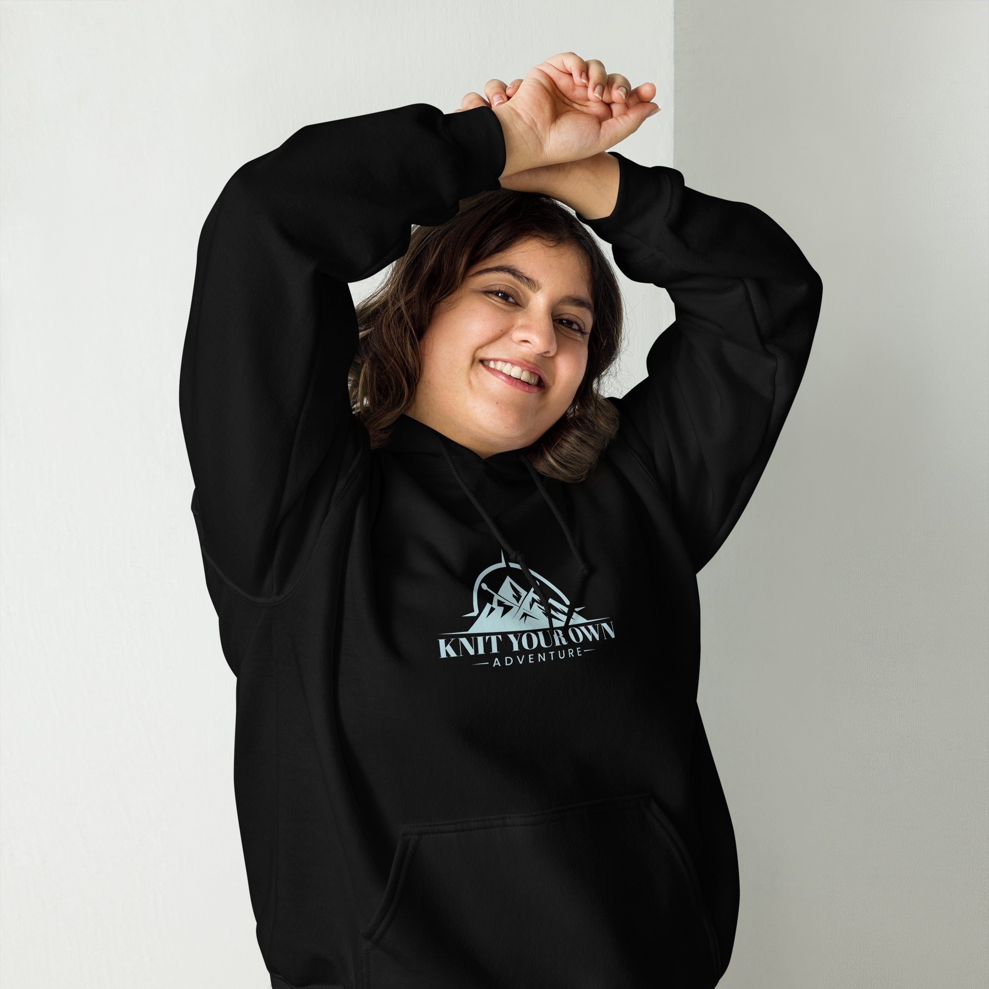 Knit Your Own Adventure Hoodie (Blue Logo)