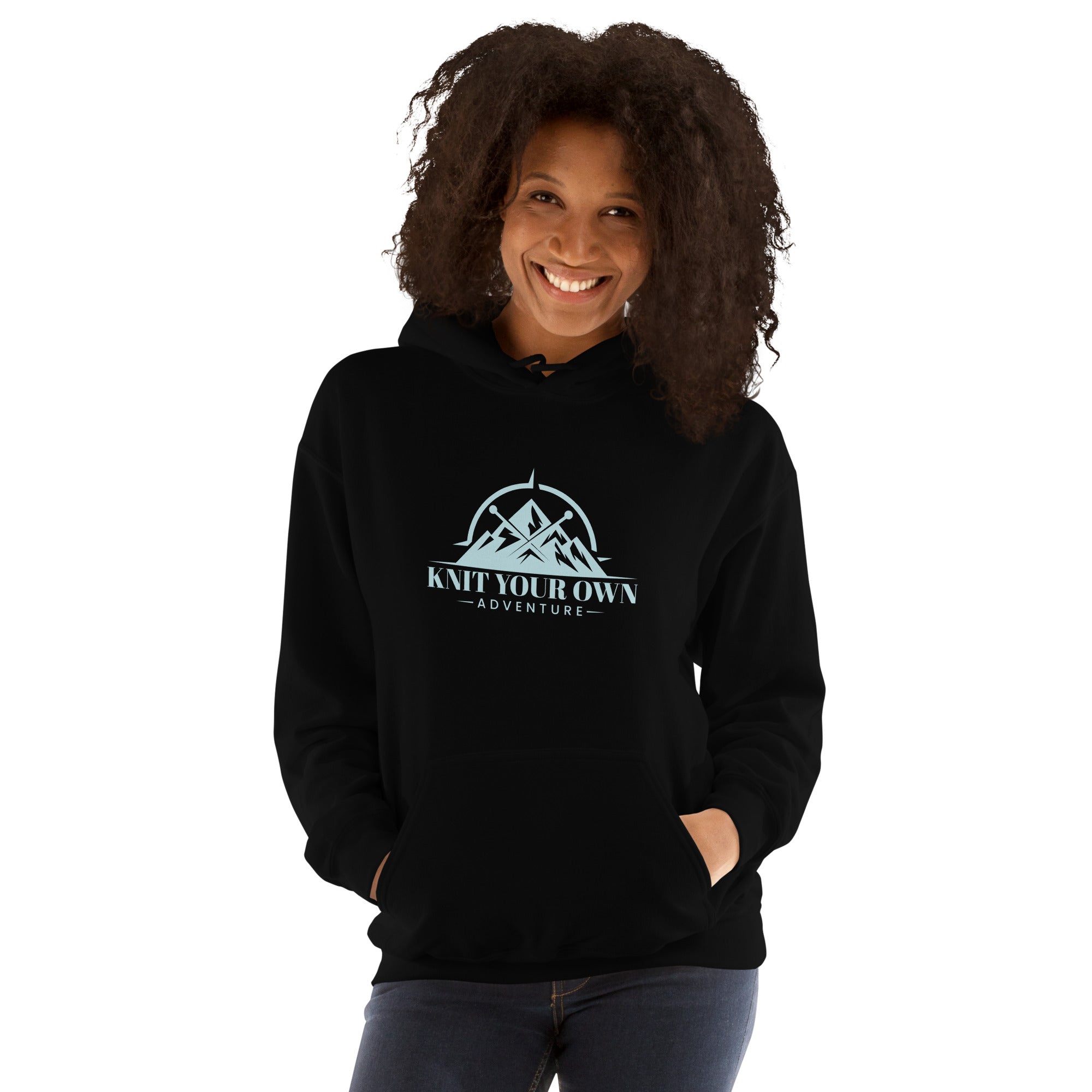 Knit Your Own Adventure Hoodie (Blue Logo)