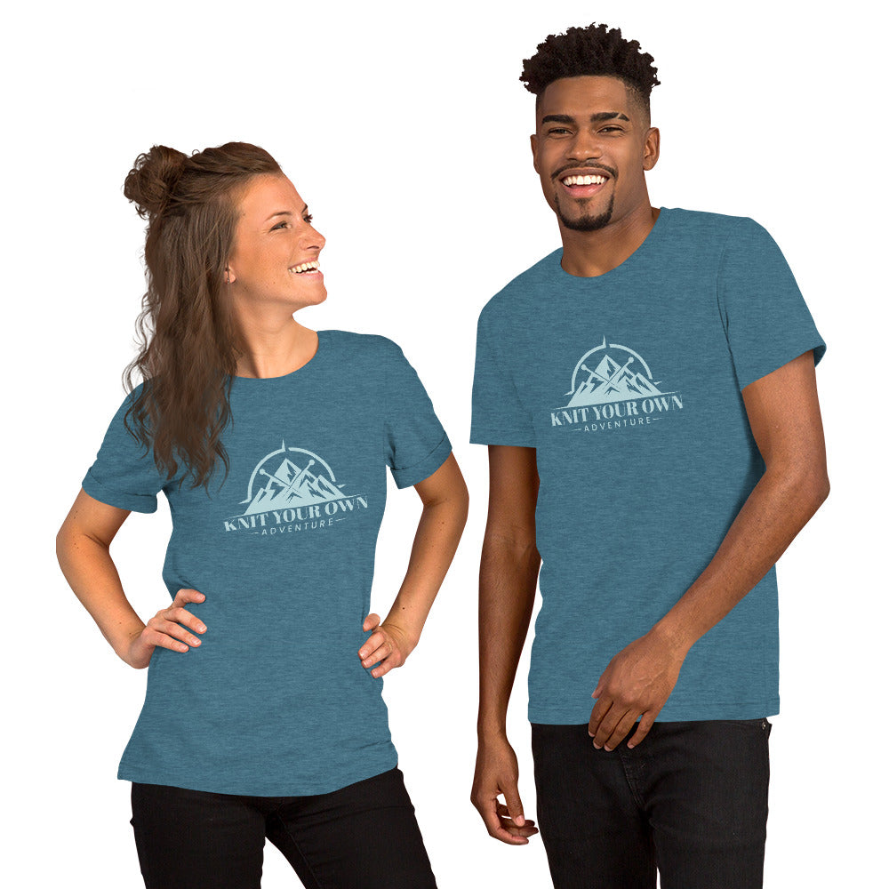 Knit Your Own Adventure Tee (Blue Logo)