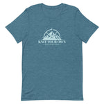 Load image into Gallery viewer, Knit Your Own Adventure Tee (Blue Logo)
