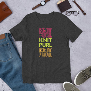 "Knit Purl" Short Sleeve T-Shirt