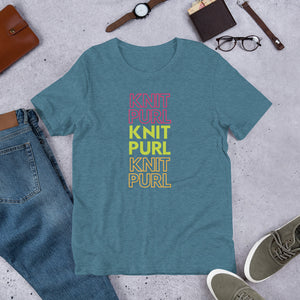 "Knit Purl" Short Sleeve T-Shirt