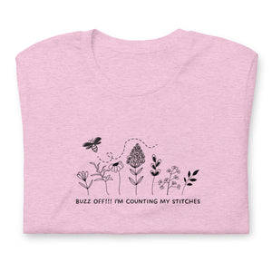 Buzz Off I'm Counting My Stitches Short Sleeve Tee
